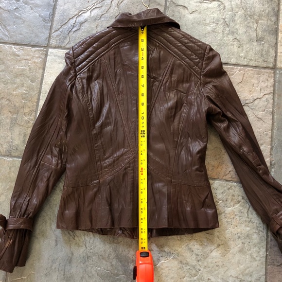 ❄️VINTAGE GUESS WAIST SLIMMING BUTTER LEATHER JACKET - Picture 7 of 10
